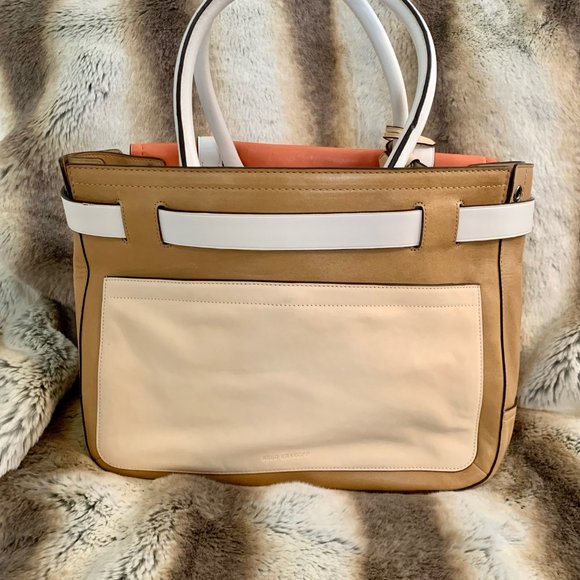 Reed Krakoff Boxer Tote Bag - Includes Matching Orange Zip Wallet - Picture 4 of 8